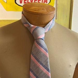 Claybrooke Men’s Tie Necktie 👔 Gray pink stripe